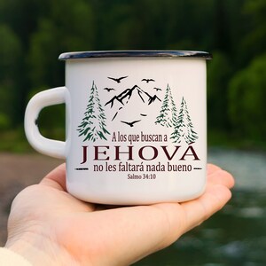 Free Shipping-Spanish Enamel Mug, JW Gifts, Jw Mugs, JW Baptism Gift, Pioneer Gifts, Outdoor Mug
