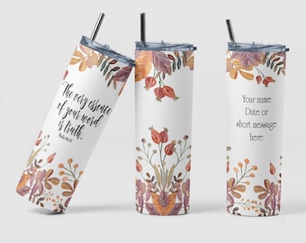 Free Shipping ** 2023  Year Text JW ** Autumn Leaves 20 oz. Skinny Tumbler Jw Gifts JW Pioneer Personalized, custom designed