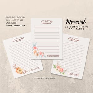 Memorial de JW imprimible / Descarga digital / Papelería con motivos florales vintage / Invitación conmemorativa escrita a mano / Campaña de invitación de JW / Redacción de cartas