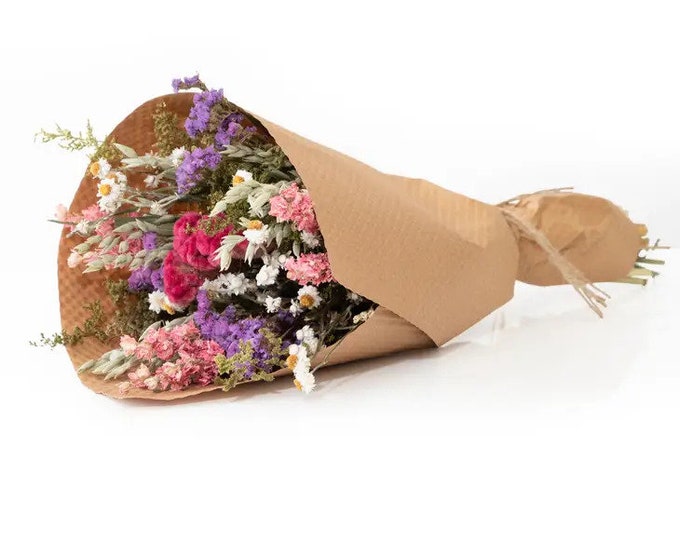 Wildflower Bouquet Dried Flower Bouquet Etsy
