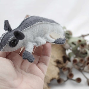 Petauro del azúcar (PDF) Descarga digital, patrón y guía instructiva para hacer un animal australiano para exhibir o jugar