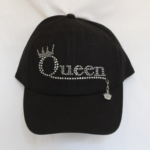 Queen With A Crown Women&#39;s Rhinestone Hat/Cap   It Comes With A Removable Crown Charm Or Choose A Charm From The 2nd Picture  Diva Hat / Cap