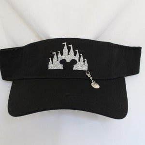 Mickey Castle Visor.   It Comes With A Removable Believe Charm Or Choose A Charm From The 2nd PictureWomen&#39;s Glitter Visor