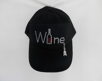 Wine Womens Baseball Hat It Comes With A Removable Corkscrew Charm Wino Hat Winery Hat Wine Taster Hats