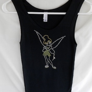 Tinkerbell Disney Womens Tank Top It Comes With A Removable Magic Wand Charm Or Choose A Charm From The 2nd Pic Disney Shirts