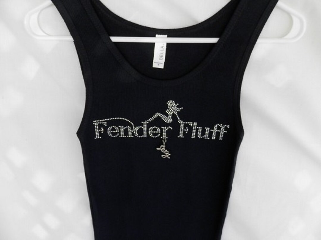 Biker Fender Fluff Women's Rhinestone Tank Top. It Comes Etsy