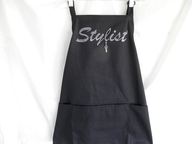 Scissors Apron Stylist Rhinestone Apron It Comes With A Removable Scissor Charm or You ...
