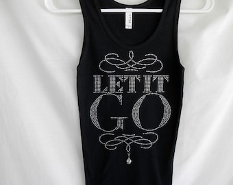 Let It Go Disney Womens Rhinestone Tank Top.  It Comes With A Removable Be Yourself Charm Or Choose A Charm From The 2nd Pic Frozen Olaf