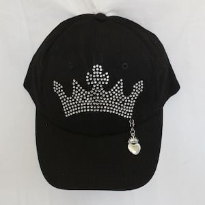 Women&#39;s Crown Rhinestone Hat/Cap   It Comes With A Removable Heart Crown Charm Or Choose A Charm From The 2nd Picture  Diva Hat/Cap