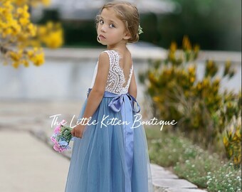 blue gown for girl