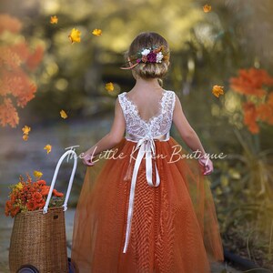 Orange flower girl dresses outlet