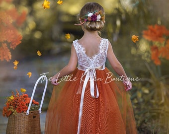etsy burnt orange bridesmaid dress