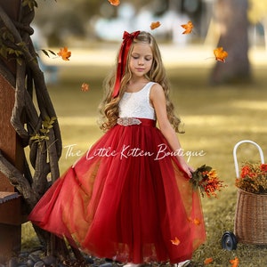 Flower Girl Dress, Wedding Dress, Flower Girl, sleeveless dress, Boho Wedding Dress, tulle Dress, Tulle Flower girl dress, girl dress, fall