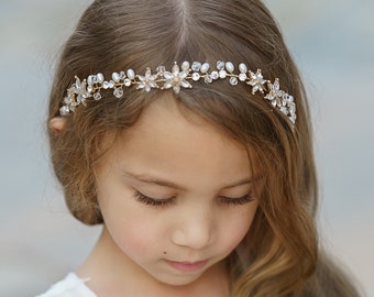 Bandeau de cristal, coiffure de cristal, coiffure de mariage, fille de fleur, accessoires de cheveux de fille de fleur, accessoires de cheveux de mariage, bandeau