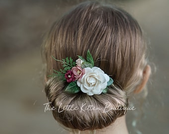 Flower hair combs, flower wedding hair comb, rose wedding hair accessories, rose flower crown, wedding hair accessories, bridal hair piece