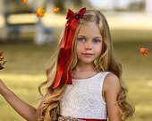 6 pezzi/confezione Elastici per capelli con fiocco per ragazze