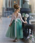 Flower girl dress, tulle flower girl dress, lace flower girl dress, rustic flower girl dress, boho flower girl dress, flower girl dresses,
