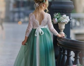 Blumenmädchen Kleid, Tüll Blumenmädchen Kleid, Blumenmädchen Kleid, rustikales Blumenmädchen Kleid, Boho Blumenmädchen Kleid, Blumenmädchenkleider,