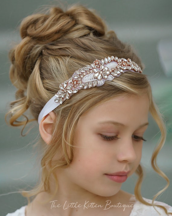 for weddings Accessories Hair Accessories Headbands & Turbans Brown Beaded Stone Applique Satin Headband special occasions evening parties 