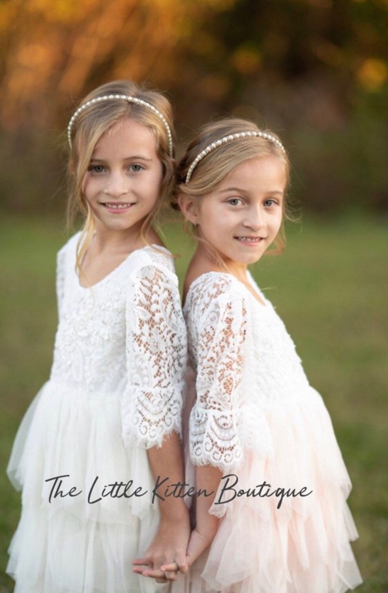 etsy flower girl dresses ivory