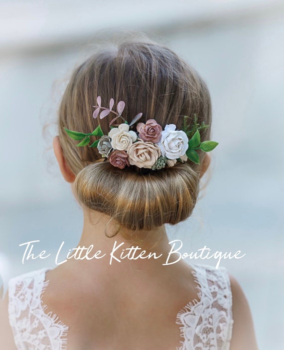 Peinetas para el cabello de flores, peine para el cabello de boda de  flores, accesorios para