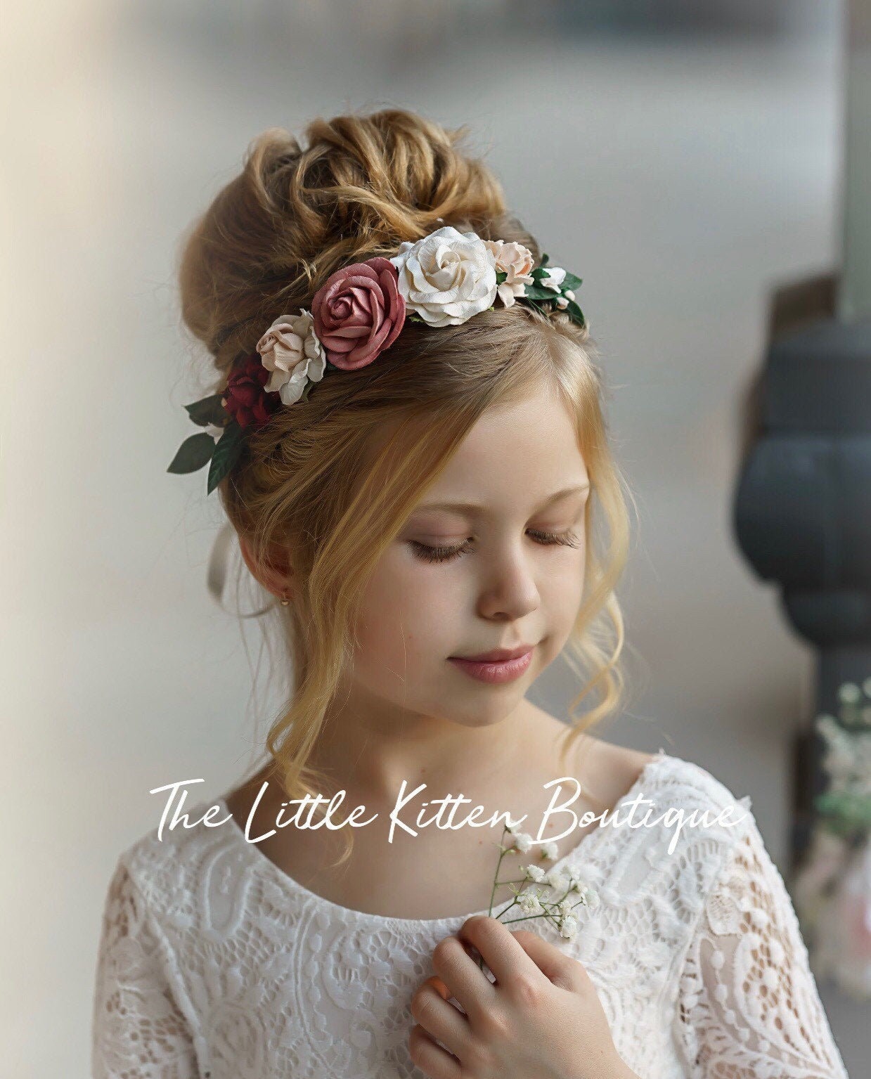 Floral hair wreath, rose hair wreath, wedding hair accessories, bohemian flower girl, floral crown, flower hair wreath, hair crown, headband Floral hair wreath, rose hair wreath, wedding hair accessories, bohemian flower girl, floral crown, flower hair wreath, hair crown, headband