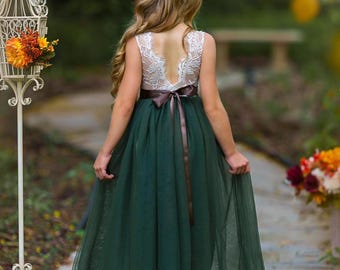 slim fit dress slacks Sunnypetal Hunter Green Floral Appliques Long Princess Multi-Layer Tul   sunnypetal