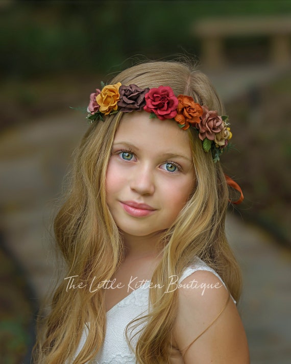 Floral hair wreath, rose hair wreath, wedding hair accessories, bohemian flower girl, floral crown, flower hair wreath, hair crown, headband