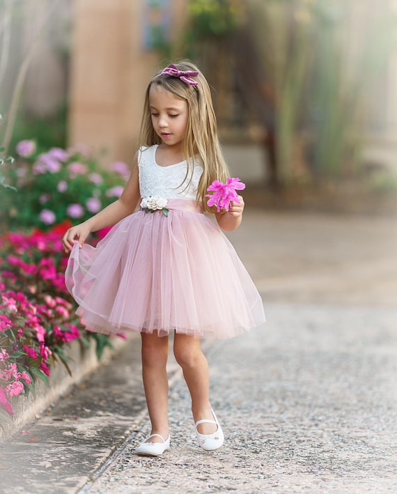 Knee Length Sleeveless Flower Girl Dress - Perfect for Spring and Summer Weddings