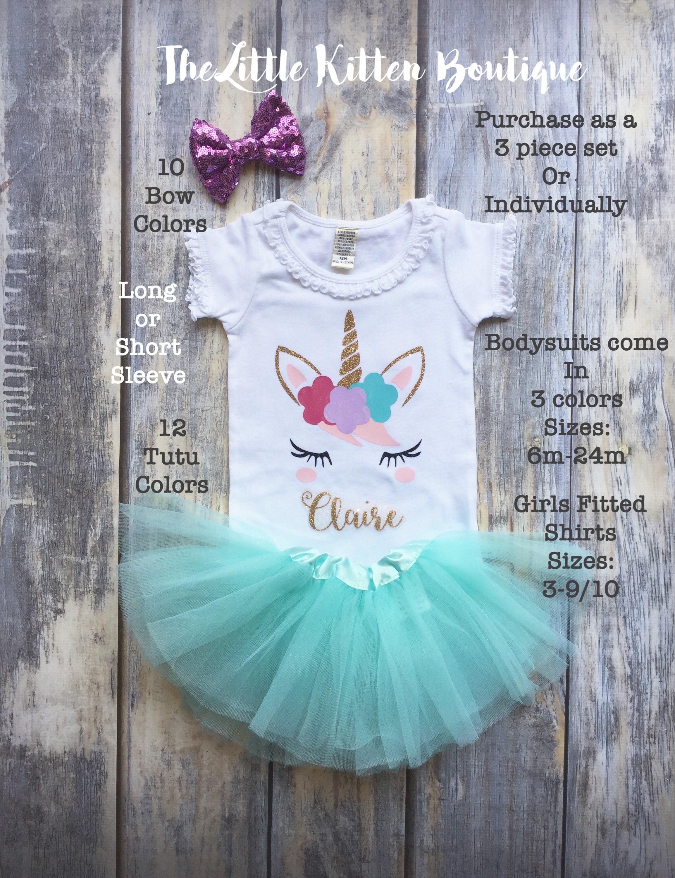 Baby Girl Unicorn Shirt Unicorn First Birthday Outfit 1st Birthday