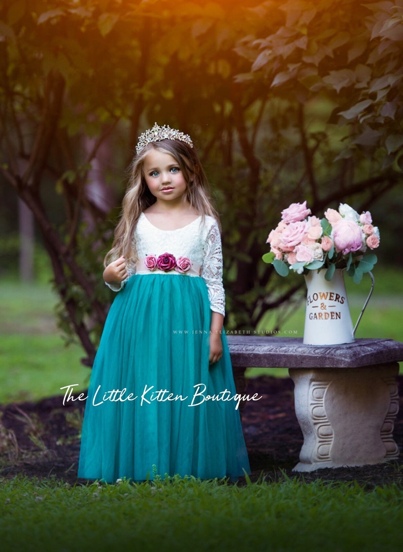 boho flower girl dress long sleeve flower girl dresses tulle flower girl dress ivory flower girl dress rustic lace flower girl dresses