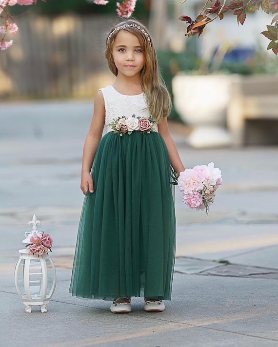 Flower Girl Dress, Bohemian flower girl dress, tulle lace flower girl dress, Boho Flower Girl Dress, flower girl dresses, boho wedding dress