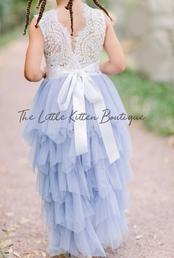etsy lace flower girl dress
