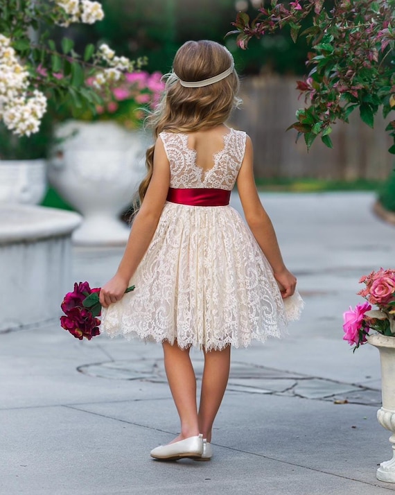 Flower girl dress, Bohemian Flower Girl Dress, rustic flower girl dress, boho flower girl dress, lace flower girl dress, boho wedding dress