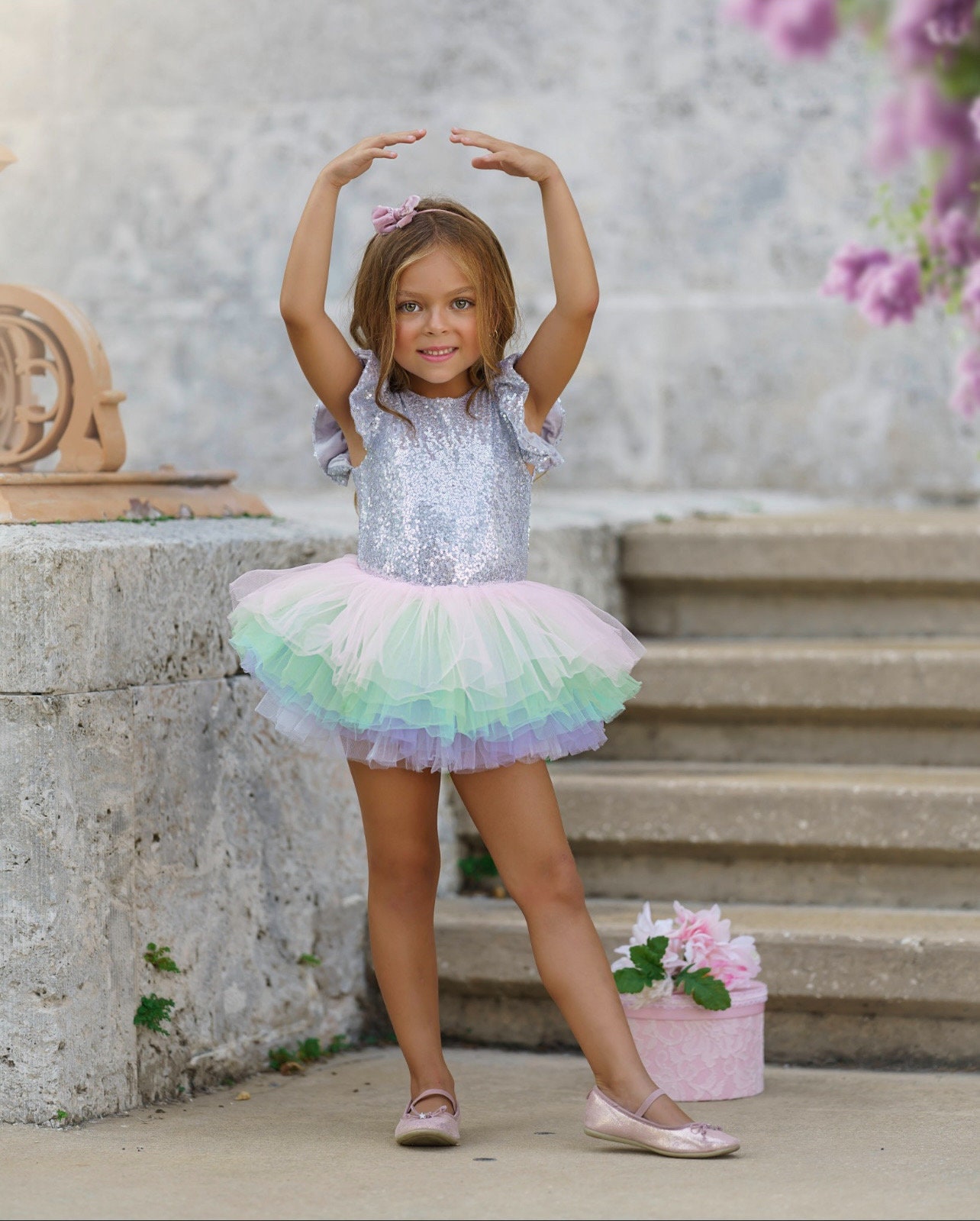 IMuchic Girls Ballet Leotard With Tutu Skirt - Dance Dress For Ballet, Gymnastics & Performance
