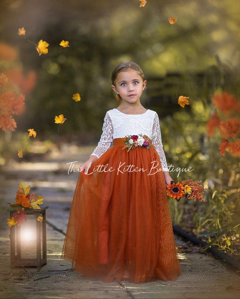 Herbst Mädchen Kleid Kinder Kleid Mädchen Langarm Kitz Dot Prinzessin Kleid 
