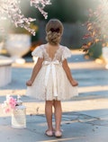 Flower girl dress, Bohemian Flower Girl Dress, rustic flower girl dress, boho flower girl dress, lace flower girl dress, boho wedding dress