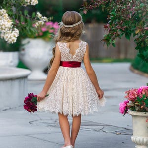 Flower girl dress, Bohemian Flower Girl Dress, rustic flower girl dress, boho flower girl dress, lace flower girl dress, boho wedding dress