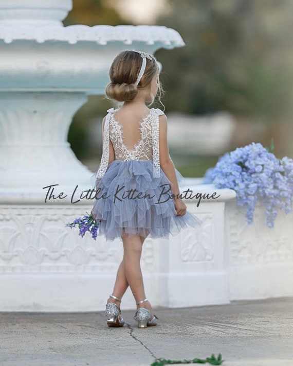 white lace flower girl dresses