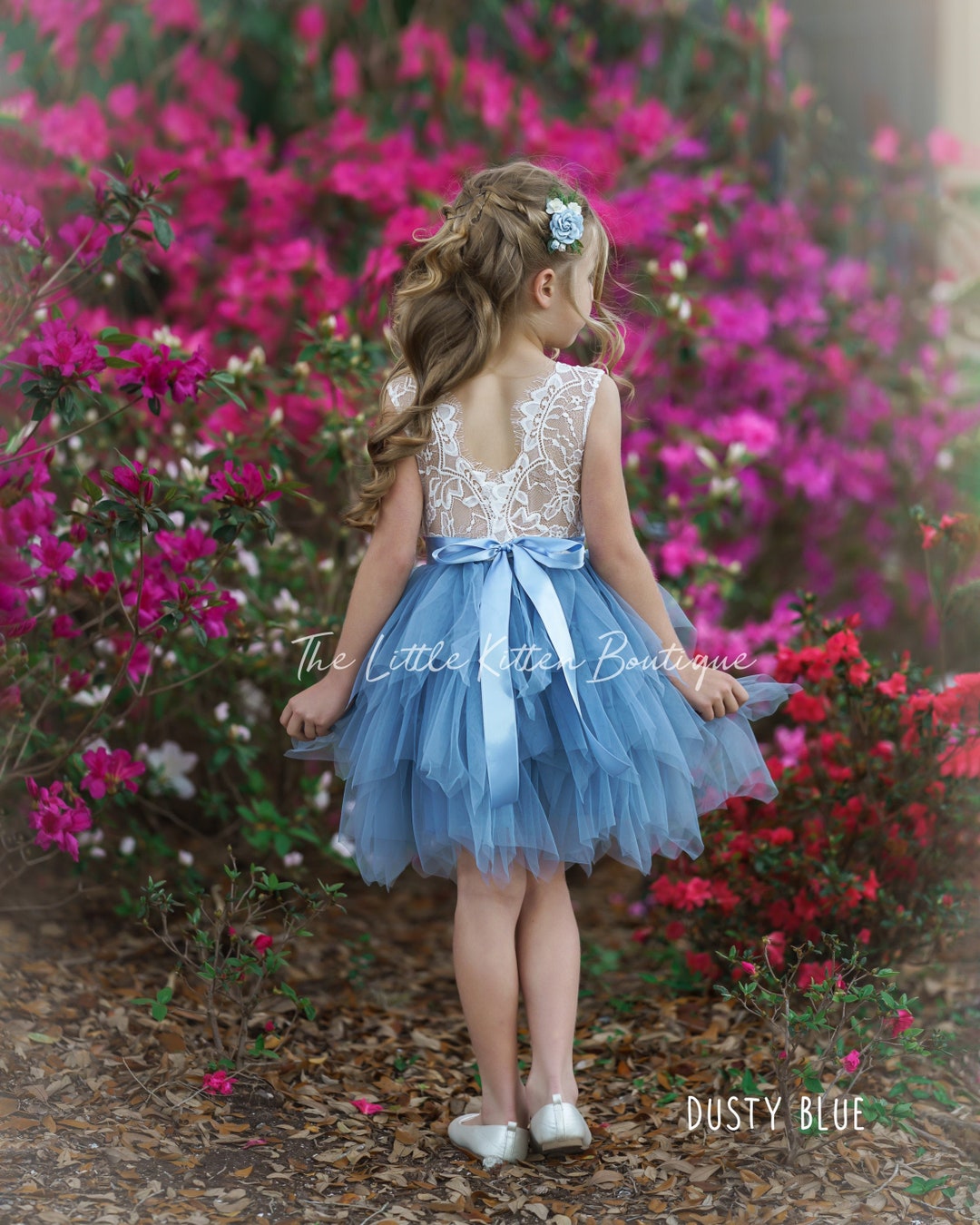 Tulle Flower Girl Dress Lace Flower Girl Dress Rustic Flower - Etsy