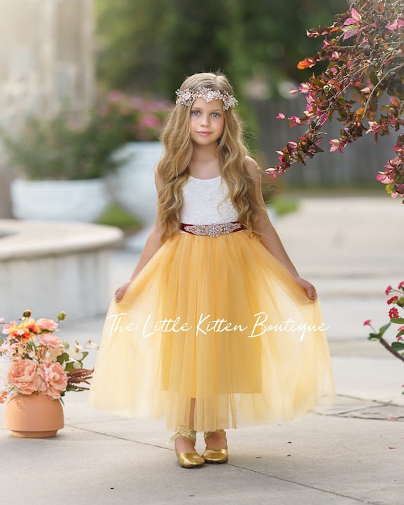 Burnt Orange Flower Girl Dress, Rust Flower Girl Dress, lace flower girl dress, Rustic flower girl dress, Boho Flower Girl Dress, Fall Dress