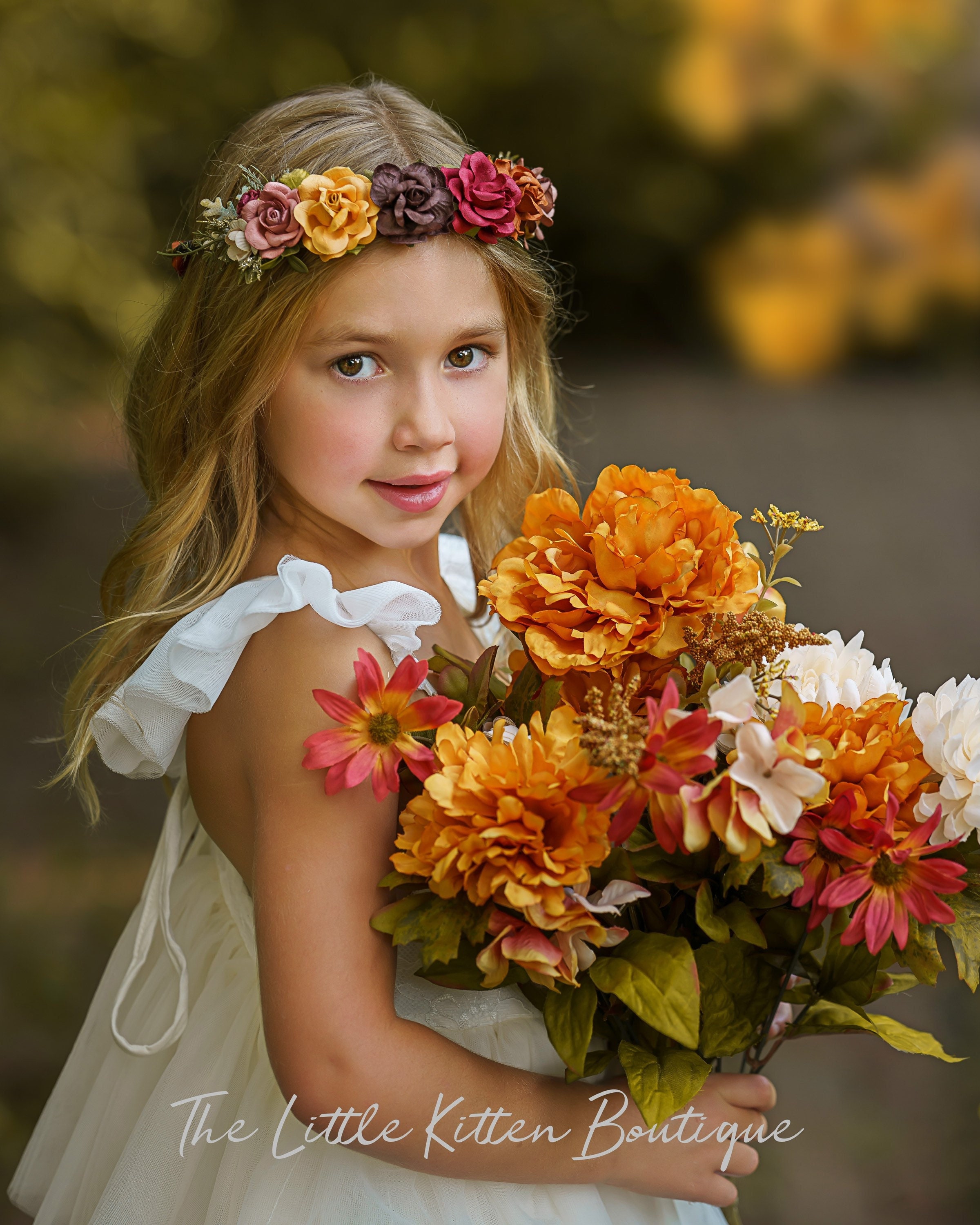 Floral hair wreath, rose hair wreath, wedding hair accessories