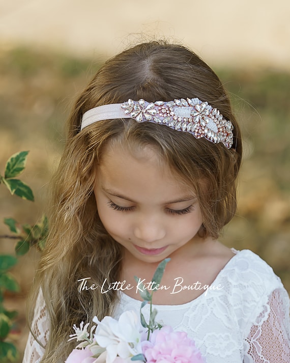 Wedding Headband, Girls Headbands, Headbands, Applique Headbands, Couture  Headbands, Elastic Headbands, Flower Girl Headbands, Flower Girl -   Canada