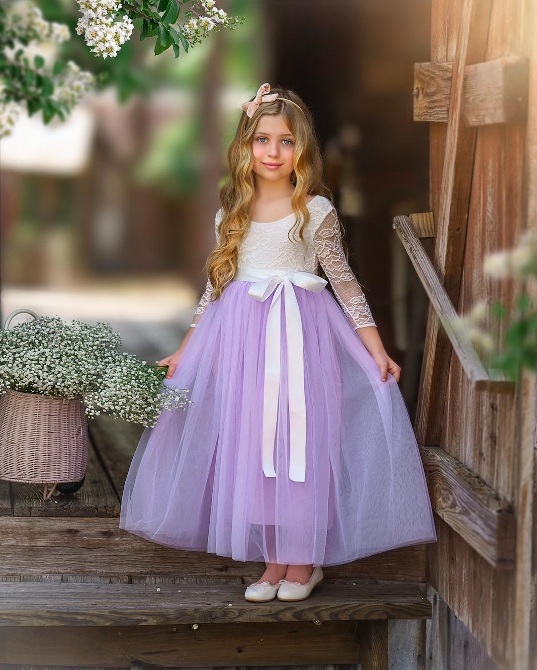 strapless open back dress Ashley Lauren Kids 8073 Size 16 LILAC Girls Dress Long Lace A Line Bal –  Glass Slipper Formals main image 1