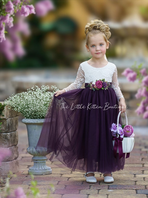 Lavender lace flower girl dresses hotsell