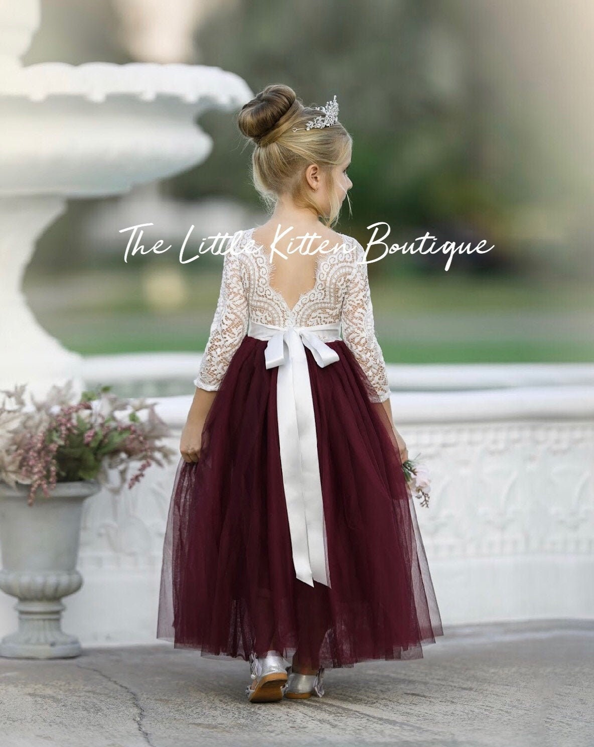 I think I want the flower girl(s) in burgundy. I wanted a balance of the  colors, not fo… | Flower girl dresses, Burgundy flower girl dress, Girls  bridesmaid dresses