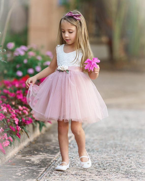 Knee Length Sleeveless Flower Girl Dress - Perfect for Spring and Summer Weddings