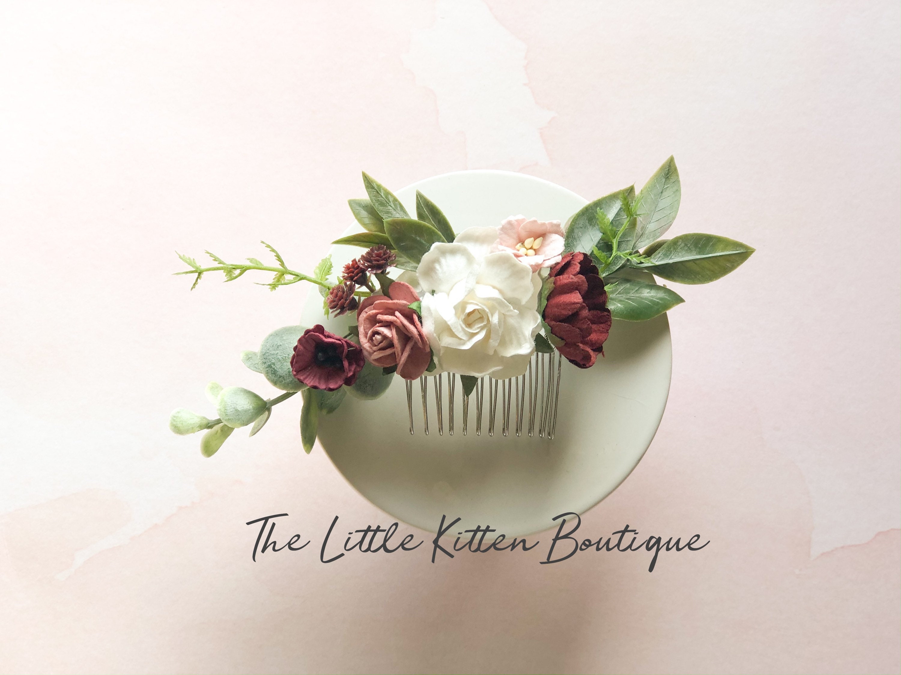 flower girl hair comb