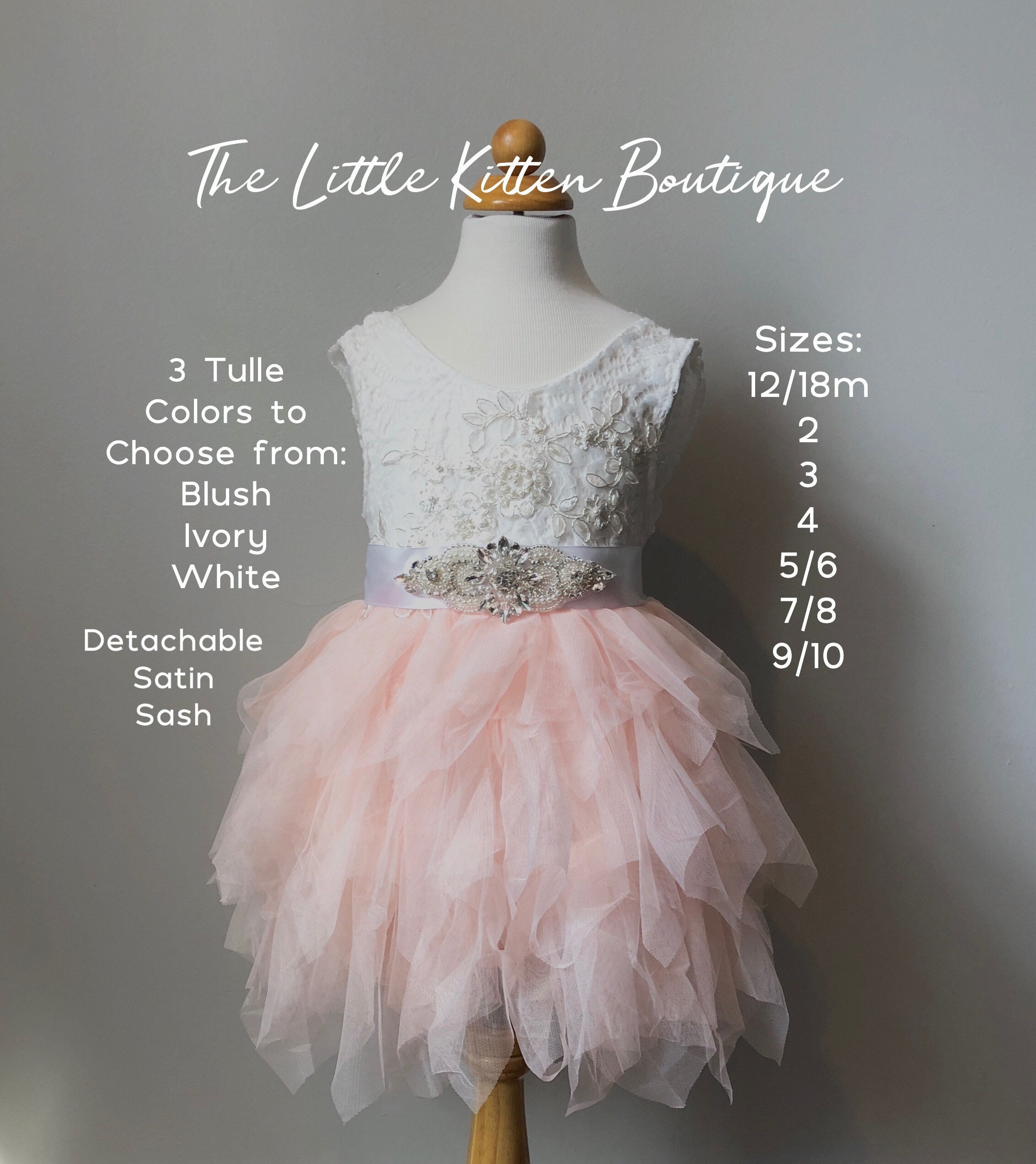 ivory and blush flower girl dresses