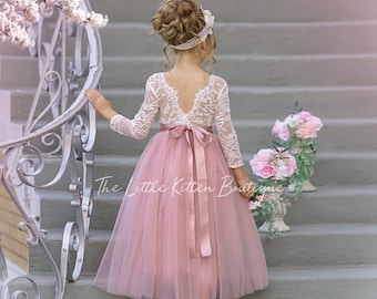 Mauve Flower Girl Dress | Etsy